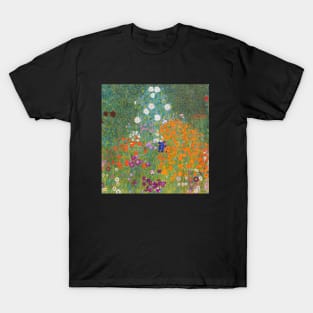 Gustav Klimt Flower Garden Famous Art T-Shirt